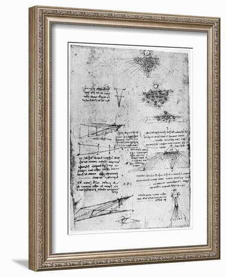 Reflections of the Sun on Water, Late 15th or Early 16th Century-Leonardo da Vinci-Framed Giclee Print