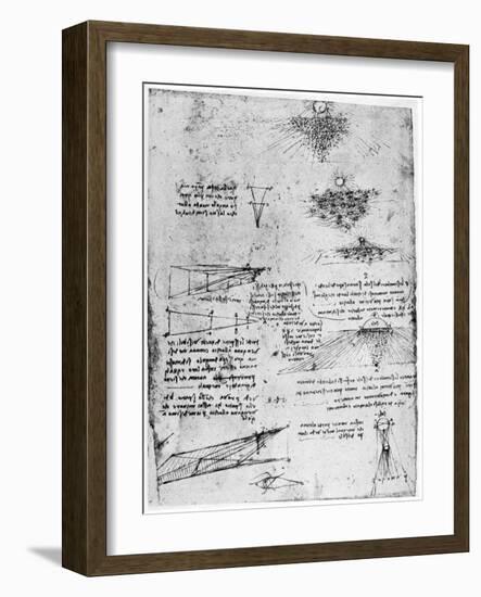 Reflections of the Sun on Water, Late 15th or Early 16th Century-Leonardo da Vinci-Framed Giclee Print