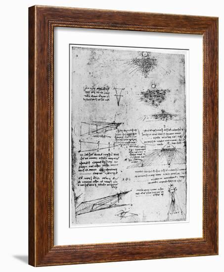 Reflections of the Sun on Water, Late 15th or Early 16th Century-Leonardo da Vinci-Framed Giclee Print