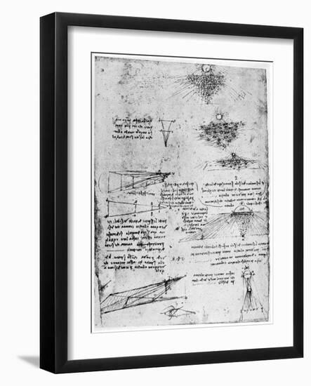 Reflections of the Sun on Water, Late 15th or Early 16th Century-Leonardo da Vinci-Framed Giclee Print