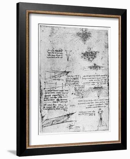 Reflections of the Sun on Water, Late 15th or Early 16th Century-Leonardo da Vinci-Framed Giclee Print