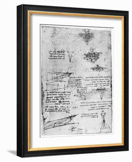 Reflections of the Sun on Water, Late 15th or Early 16th Century-Leonardo da Vinci-Framed Giclee Print