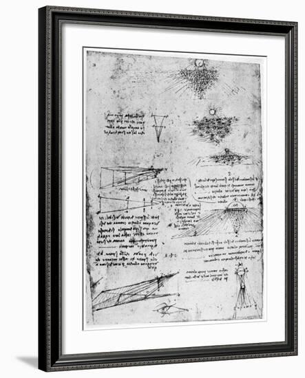 Reflections of the Sun on Water, Late 15th or Early 16th Century-Leonardo da Vinci-Framed Giclee Print