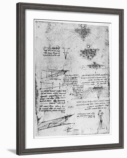 Reflections of the Sun on Water, Late 15th or Early 16th Century-Leonardo da Vinci-Framed Giclee Print