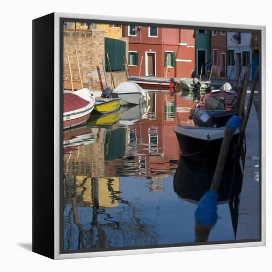 Reflections on Canal in Venice-Mike Burton-Framed Premier Image Canvas