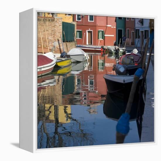 Reflections on Canal in Venice-Mike Burton-Framed Premier Image Canvas
