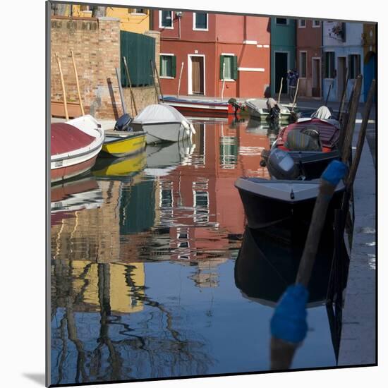 Reflections on Canal in Venice-Mike Burton-Mounted Photographic Print