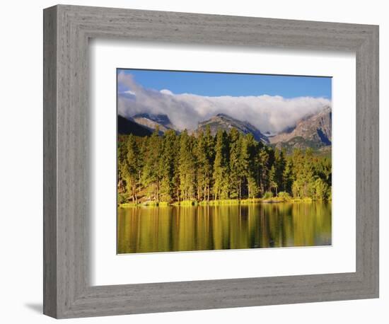 Reflections on Sprague Lake, Rocky Mountain National Park, Colorado, USA-Michel Hersen-Framed Photographic Print