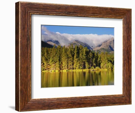 Reflections on Sprague Lake, Rocky Mountain National Park, Colorado, USA-Michel Hersen-Framed Photographic Print