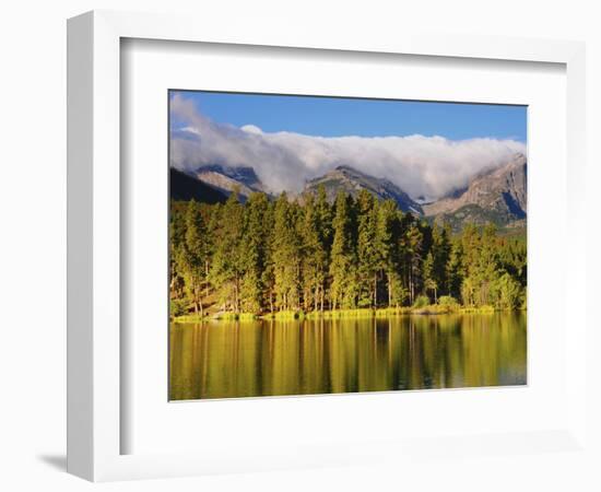 Reflections on Sprague Lake, Rocky Mountain National Park, Colorado, USA-Michel Hersen-Framed Photographic Print