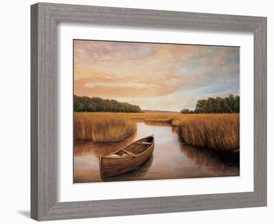 Reflections on the lake I-Richard Dunahay-Framed Art Print