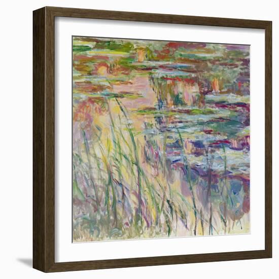 Reflections on the Water, 1917-Claude Monet-Framed Giclee Print