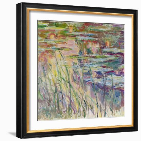 Reflections on the Water, 1917-Claude Monet-Framed Giclee Print