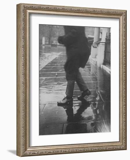 Reflections on Wet Pavement-Emil Otto Hoppé-Framed Photographic Print