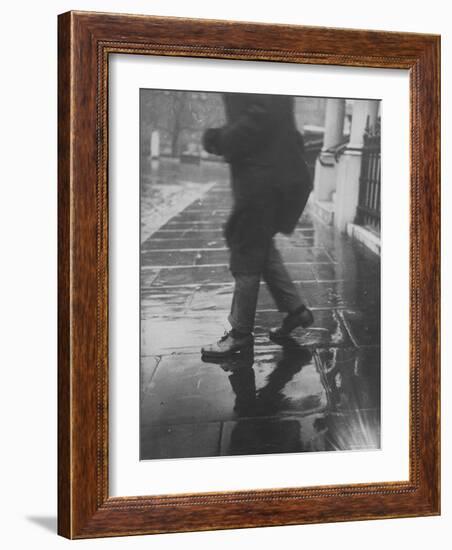 Reflections on Wet Pavement-Emil Otto Hoppé-Framed Photographic Print