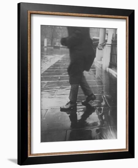 Reflections on Wet Pavement-Emil Otto Hoppé-Framed Photographic Print