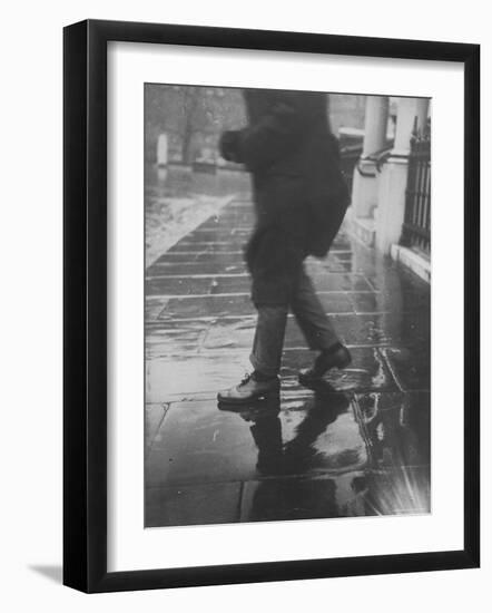 Reflections on Wet Pavement-Emil Otto Hoppé-Framed Photographic Print