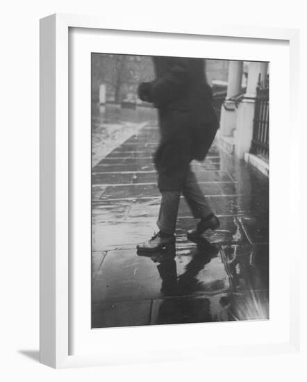 Reflections on Wet Pavement-Emil Otto Hoppé-Framed Photographic Print