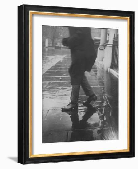 Reflections on Wet Pavement-Emil Otto Hoppé-Framed Photographic Print