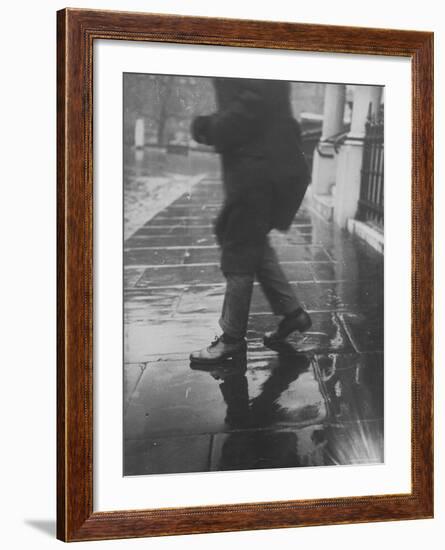 Reflections on Wet Pavement-Emil Otto Hoppé-Framed Photographic Print