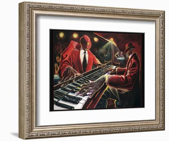 Reflections - Piano Player-Steven Johnson-Framed Art Print