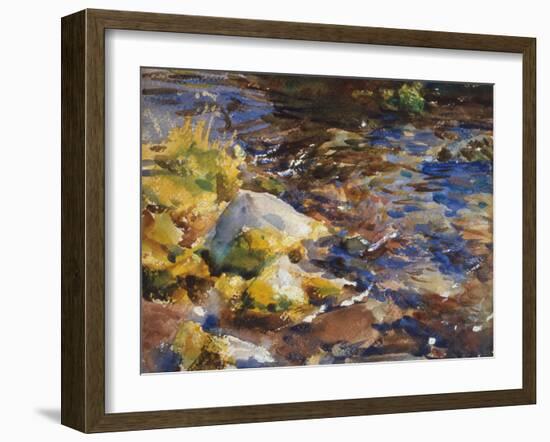 Reflections Rocks and Water, 1908 10 watercolor on paper-John Singer Sargent-Framed Giclee Print