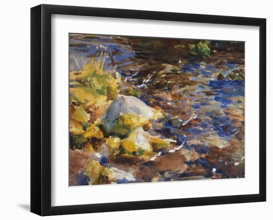 Reflections Rocks and Water, 1908 10 watercolor on paper-John Singer Sargent-Framed Giclee Print