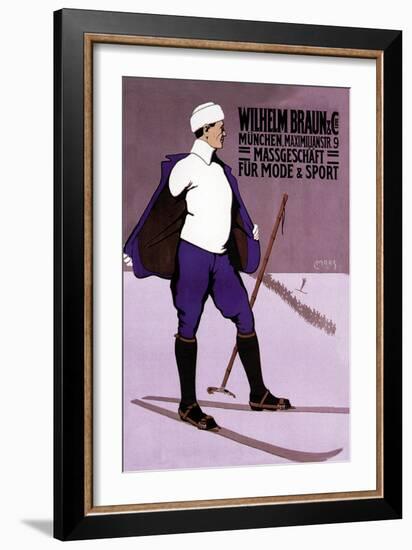 Reflective Skier in Turtleneck-null-Framed Art Print