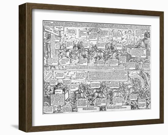 Reformatorical Pamphlet - the Divine and Infernal Carriage of Andreas Karlstadt, C.1519-1600-Lucas Cranach the Elder-Framed Giclee Print