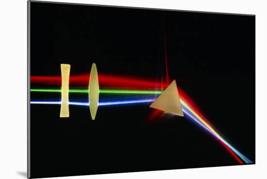 Refraction of Light by Lenses & a Prism-David Parker-Mounted Photographic Print