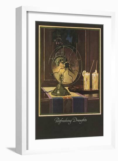 Refreshign Drafts, Electric Fan-null-Framed Art Print