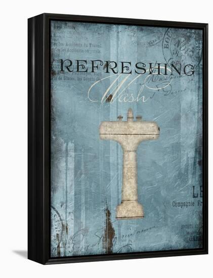 Refreshing Wash-Jace Grey-Framed Stretched Canvas