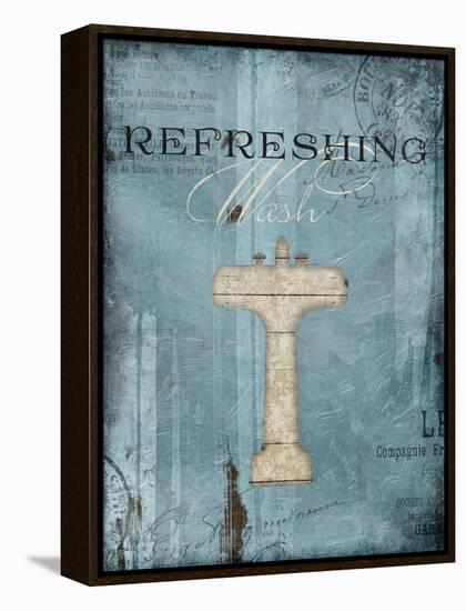 Refreshing Wash-Jace Grey-Framed Stretched Canvas