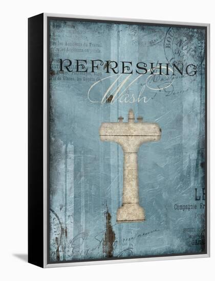 Refreshing Wash-Jace Grey-Framed Stretched Canvas