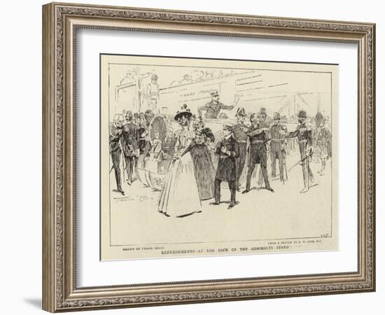 Refreshments at the Back of the Admiralty Stand-Frank Craig-Framed Giclee Print