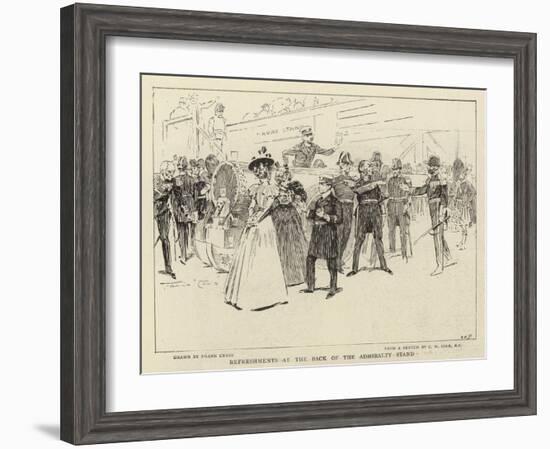 Refreshments at the Back of the Admiralty Stand-Frank Craig-Framed Giclee Print