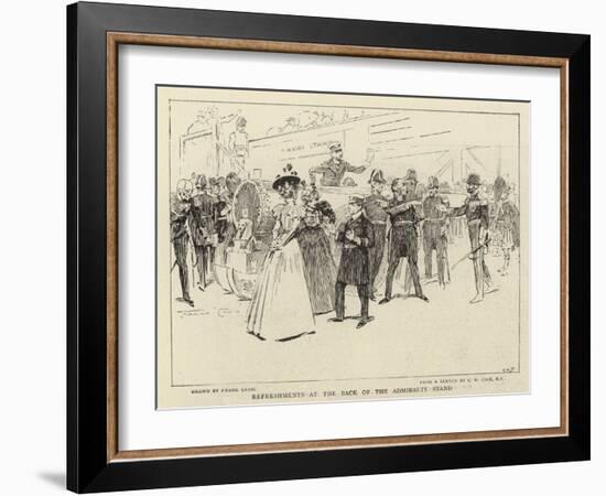 Refreshments at the Back of the Admiralty Stand-Frank Craig-Framed Giclee Print