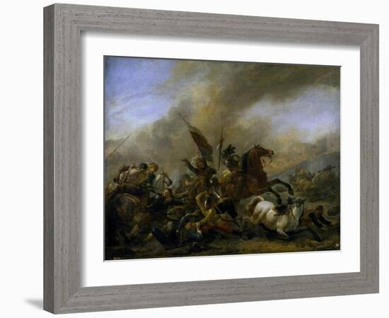 Refriega Entre Tropas Enemigas, 1648-1649-Philips Wouwerman-Framed Giclee Print