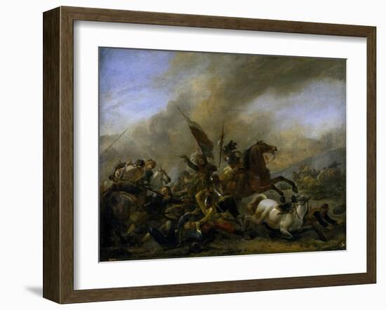 Refriega Entre Tropas Enemigas, 1648-1649-Philips Wouwerman-Framed Giclee Print