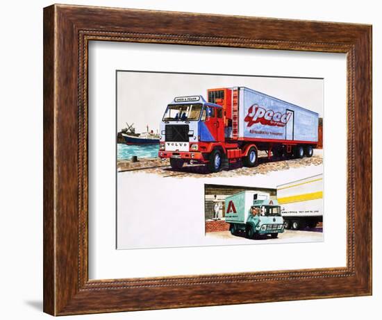 Refrigerated Trucks-English School-Framed Giclee Print