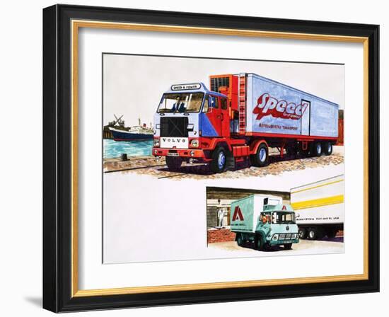 Refrigerated Trucks-English School-Framed Giclee Print