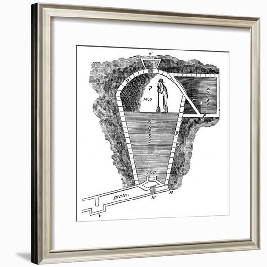 Refrigeration: Sectional View of an Ice House-null-Framed Giclee Print