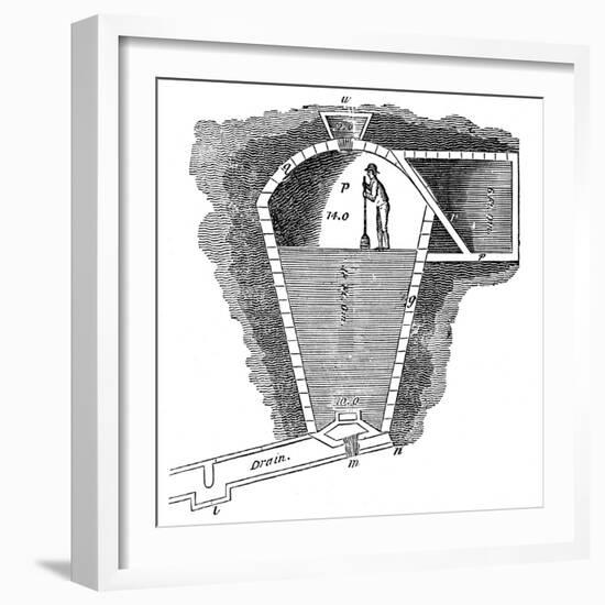 Refrigeration: Sectional View of an Ice House-null-Framed Giclee Print