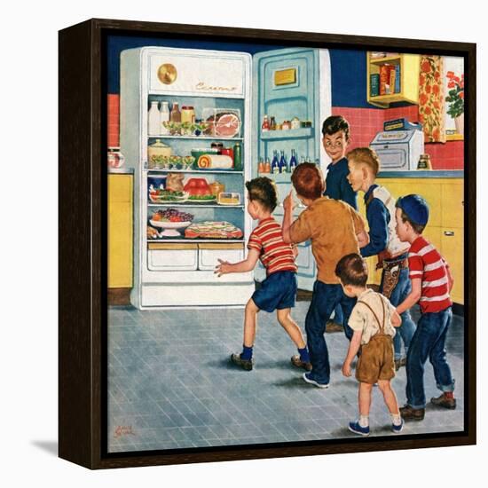 "Refrigerator Raid", February 19, 1955-Amos Sewell-Framed Premier Image Canvas