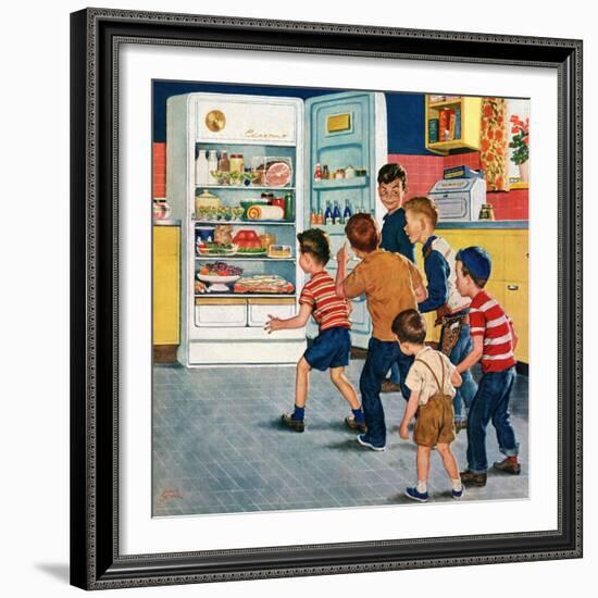 "Refrigerator Raid", February 19, 1955-Amos Sewell-Framed Giclee Print