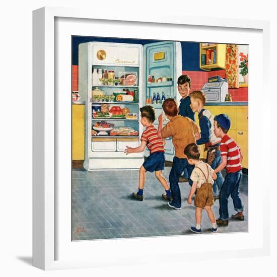 "Refrigerator Raid", February 19, 1955-Amos Sewell-Framed Giclee Print