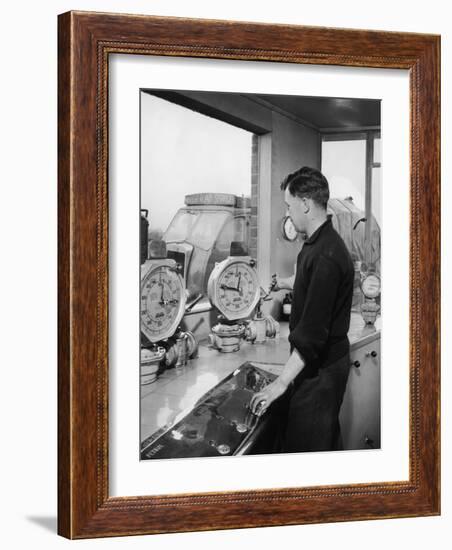 Refueling a British Road Services Truck-Heinz Zinram-Framed Photographic Print