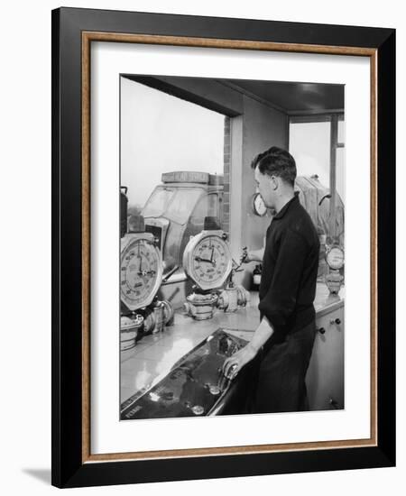 Refueling a British Road Services Truck-Heinz Zinram-Framed Photographic Print