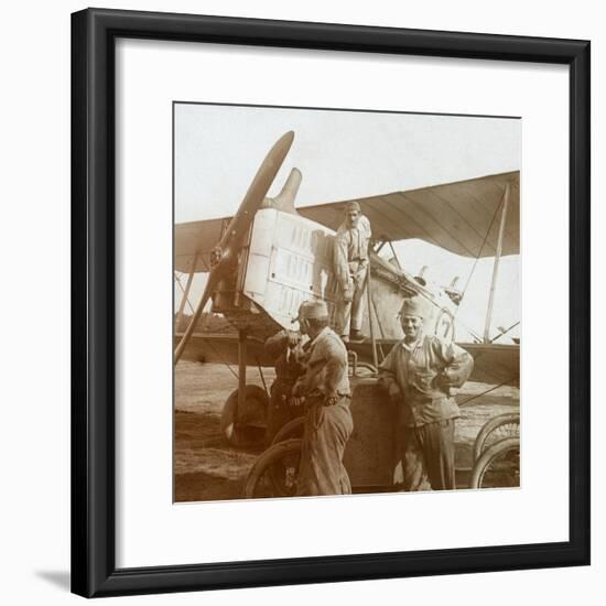 Refuelling biplane, c1914-c1918-Unknown-Framed Photographic Print