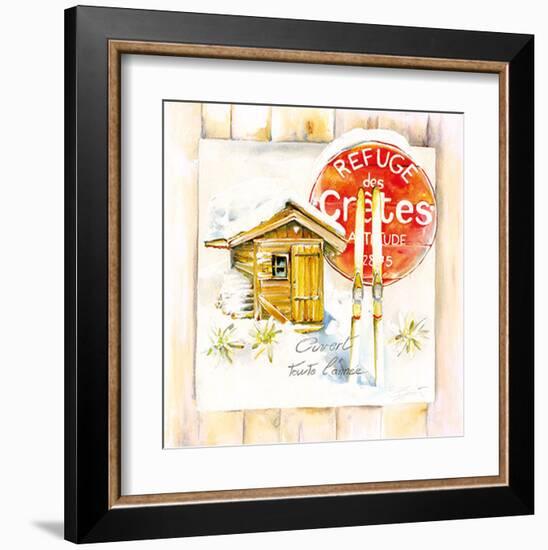 Refuge des Crêtes-Bruno Pozzo-Framed Art Print